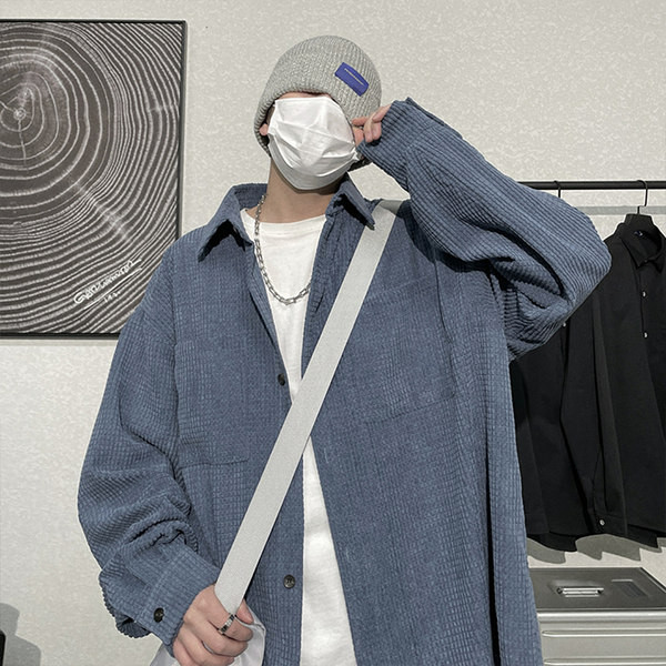 Camasa barbati din catifea model larg