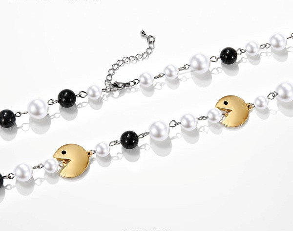 Lanț modern pentru bărbați cu perle decorative