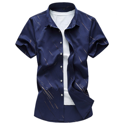 Cămașă modernă pentru bărbați cu guler și model clasic în mai multe culori