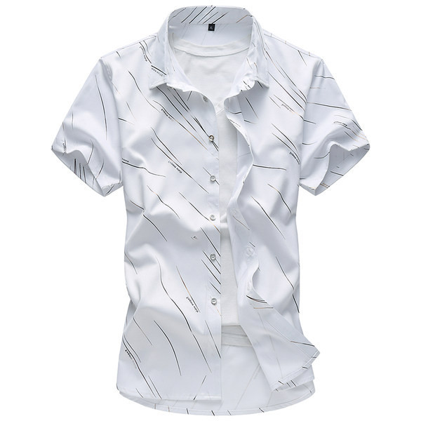 Cămașă modernă pentru bărbați cu guler și model clasic în mai multe culori