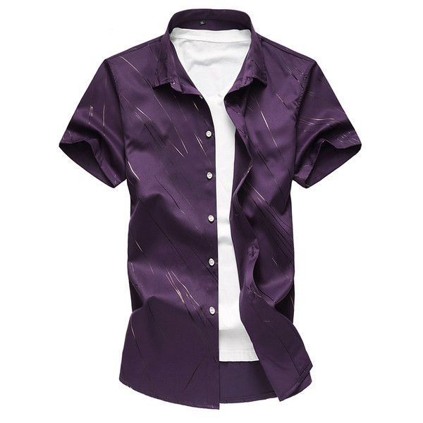 Cămașă modernă pentru bărbați cu guler și model clasic în mai multe culori