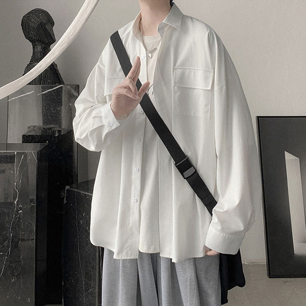 Camasa barbati model larg cu buzunare