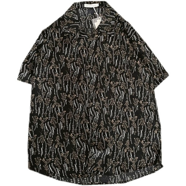 Cămașă pentru bărbați cu guler clasic și mâneci scurte