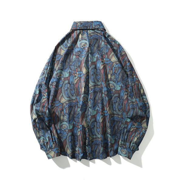 Cămașă pentru bărbați în stil retro, cu guler clasic și mâneci lungi