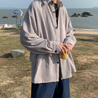 Vīriešu velveta krekls - plats modelis