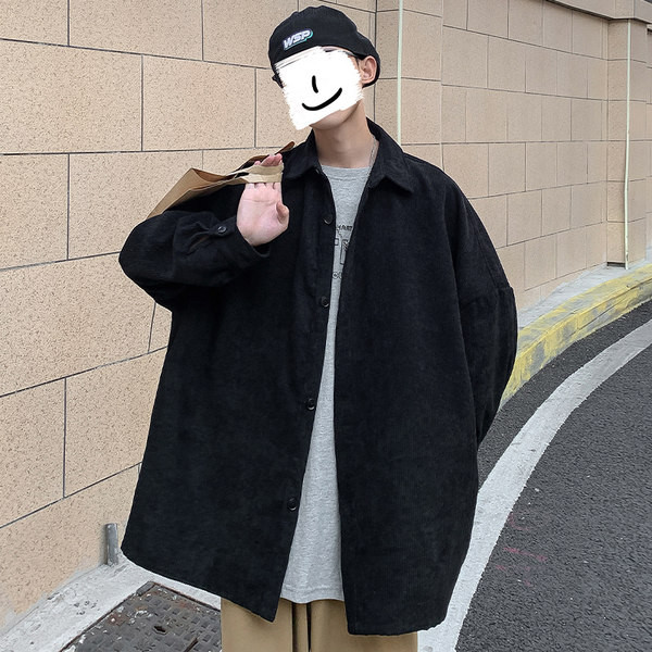 Vīriešu velveta krekls - plats modelis