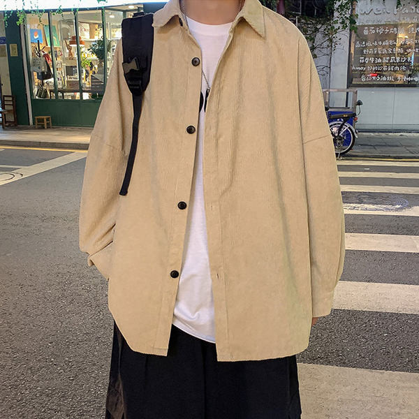 Vīriešu velveta krekls - plats modelis