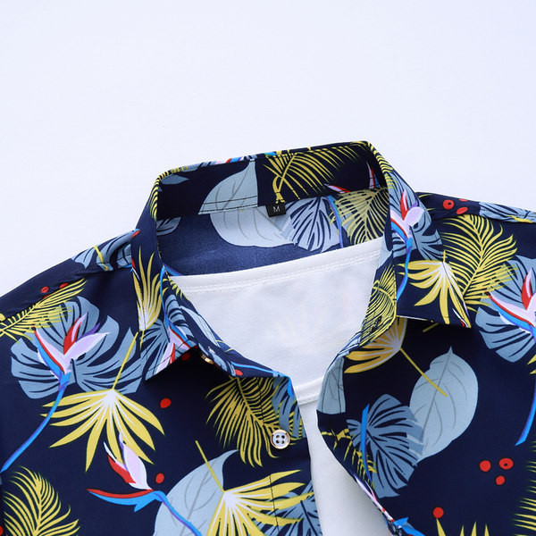 Cămașă casual bărbătească cu imprimeu și mâneci lungi