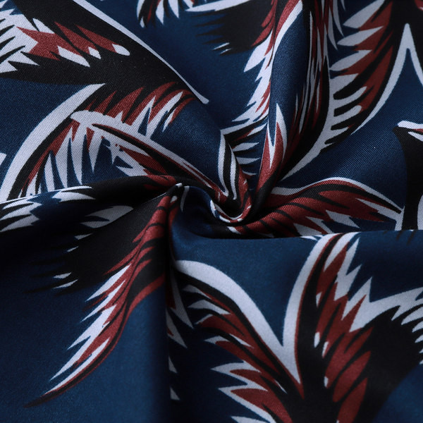 Cămașă modernă pentru bărbați cu nasturi și mâneci lungi-motiv floral