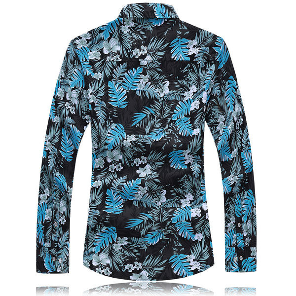 Cămașă casual pentru bărbați, cu guler și mâneci lungi