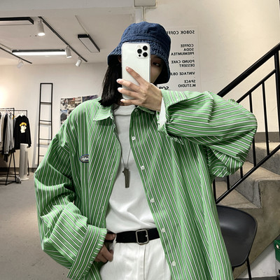 Cămașă zilnic în dungi cu emblemă