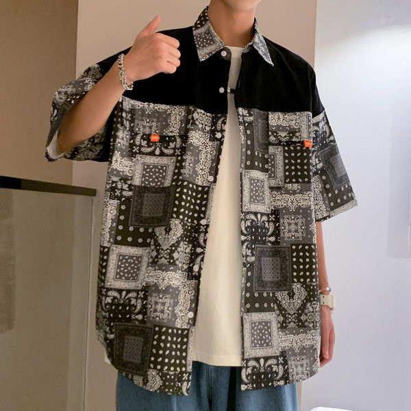 Cămașă casual bărbătească cu nasturi și guler clasic