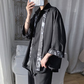 Cămașă pentru bărbați cu mâneci largi 3/4