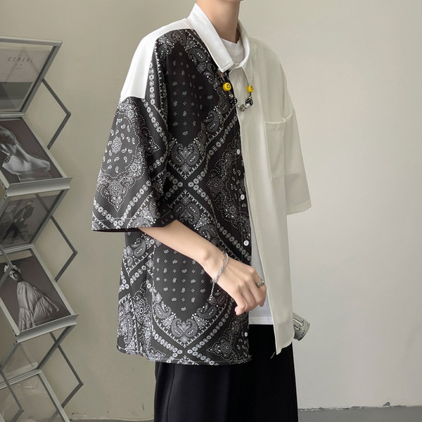 Camasa larga barbati model nou cu buzunar in doua culori