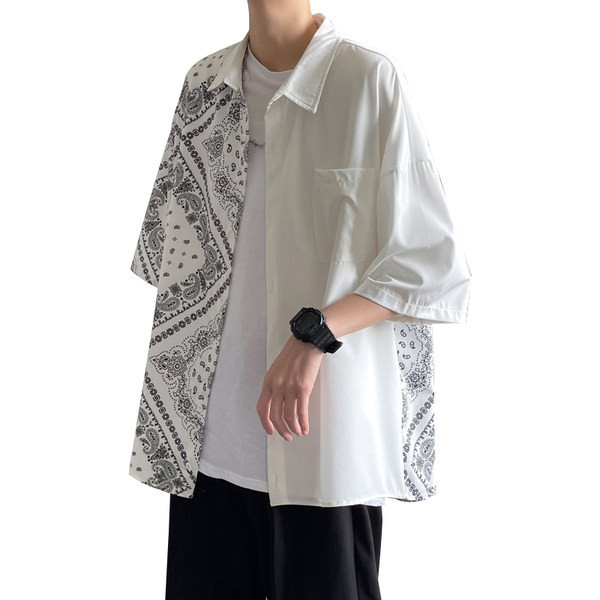 Camasa larga barbati model nou cu buzunar in doua culori