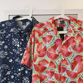 Ανδρικό πουκάμισο με κλασικό κολάρο και πολύχρωμο μοτίβο