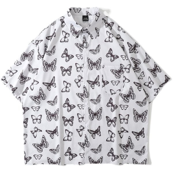 Cămașă pentru bărbați cu aplicație fluture și guler clasic