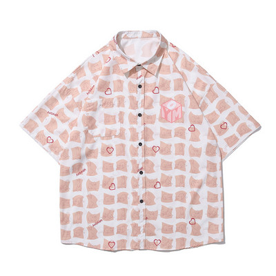 Cămașă pentru bărbați cu mâneci 3/4 cu guler clasic