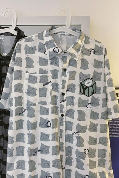 Cămașă pentru bărbați cu mâneci 3/4 cu guler clasic