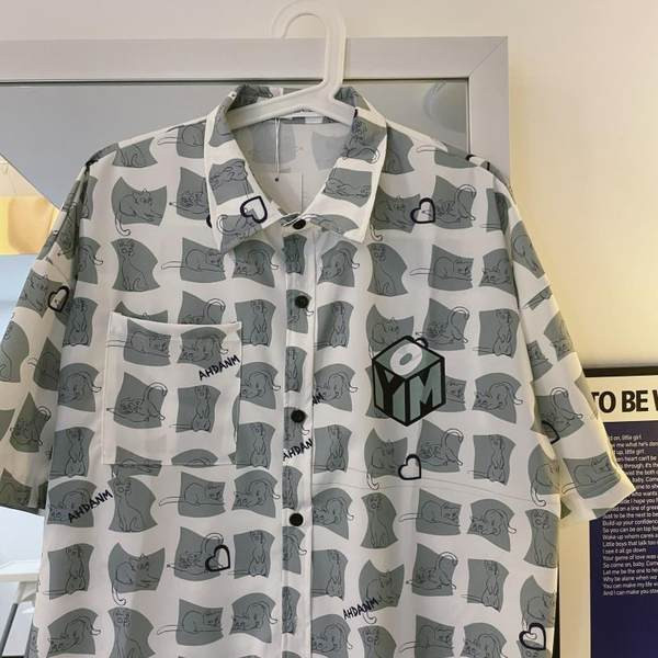 Cămașă pentru bărbați cu mâneci 3/4 cu guler clasic