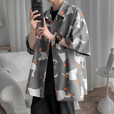 Vīriešu moderns krekls ar aplikāciju trīs krāsās