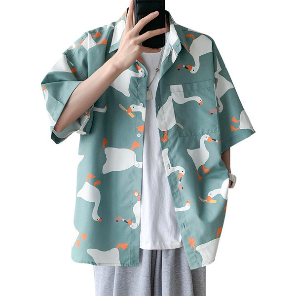 Vīriešu moderns krekls ar aplikāciju trīs krāsās