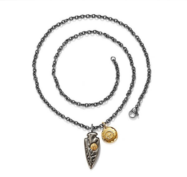 Lanț bărbătesc elegant cu pandantive