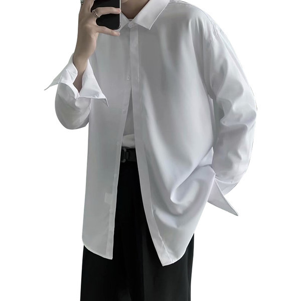 Camasa barbati casual model uni cu maneci lungi si nasturi