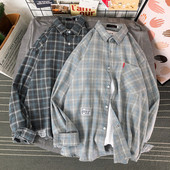 Πλεκτό καρό πουκάμισο με κουμπιά και τσέπη