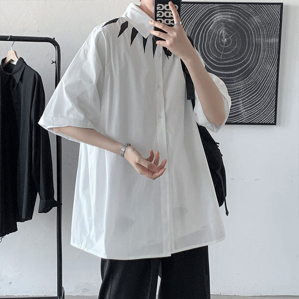 Ανδρικό πουκάμισο με κουμπιά και κλασικό κολάρο σε τρία χρώματα