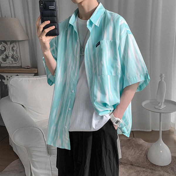 Cămașă casual pentru bărbați cu guler clasic