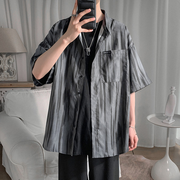 Cămașă casual pentru bărbați cu guler clasic