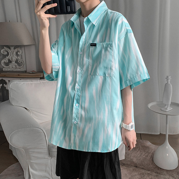 Cămașă casual pentru bărbați cu guler clasic