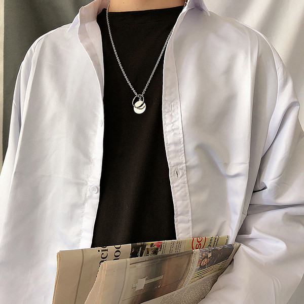 Lanț lung zilnic pentru bărbați cu pandantive