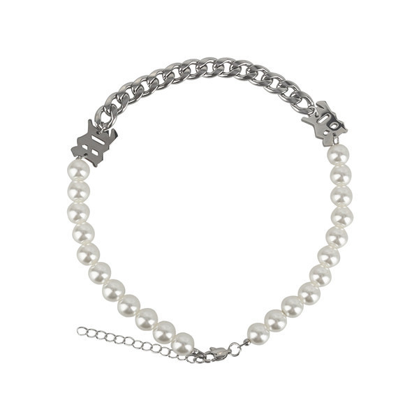 Κομψή ανδρική κοντή αλυσίδα με διακοσμητικ