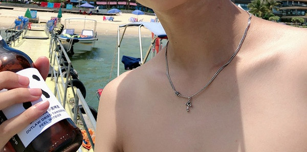 Lanț zilnic pentru bărbați cu pandantiv în cruce