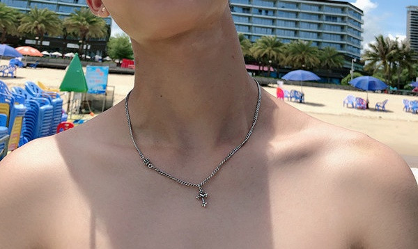 Lanț zilnic pentru bărbați cu pandantiv în cruce