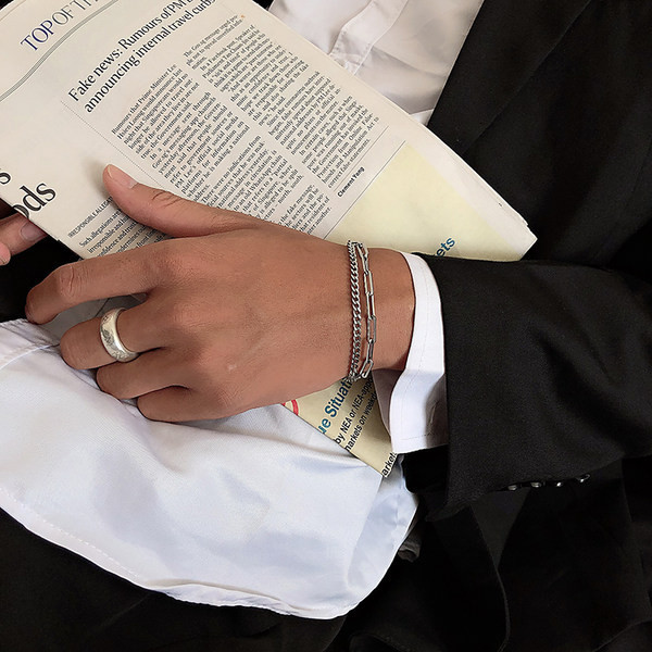 Brățară modernă de oțel pentru bărbați