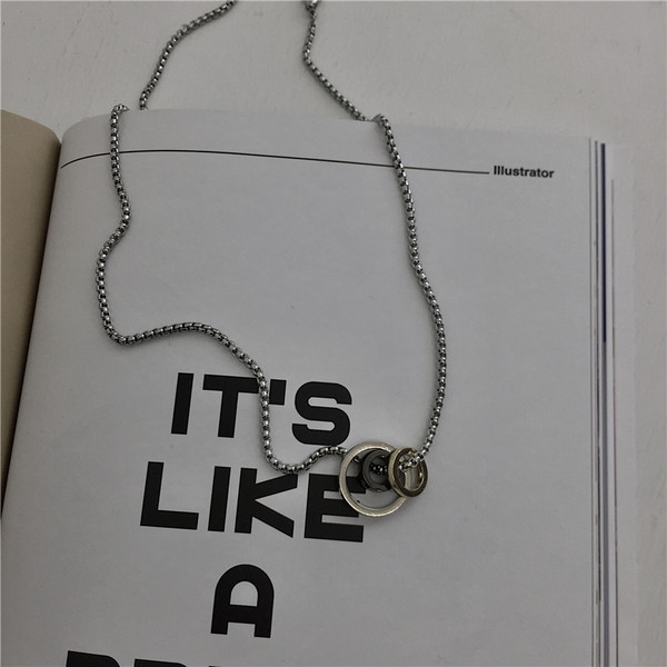 Lanț lung pentru bărbați zilnic cu pandantive