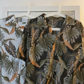 Cămașă pentru bărbați cu model floral și mâneci scurte