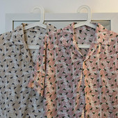 Vīriešu krekls ar ziedu rakstu un klasisku apkakli