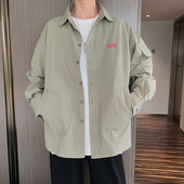 Ανδρικό πουκάμισο με τσέπες και χωρίς επιγραφή  φαρδύ μοντέλο