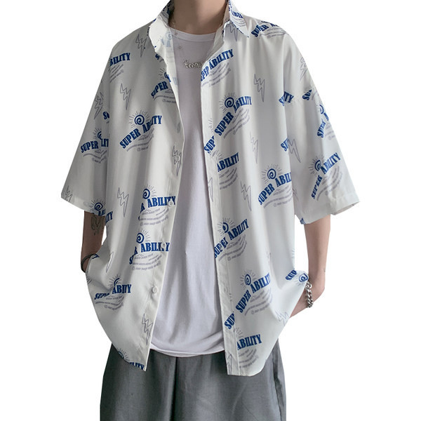 Plats vīriešu krekls ar klasisku apkakli un pogām