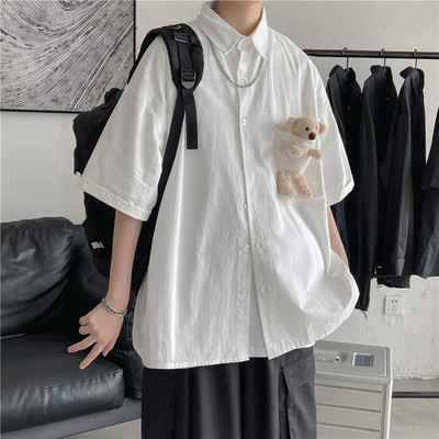 Jauna modeļa vīriešu ikdienas krekls ar 3D elementu