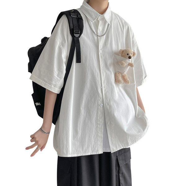 Jauna modeļa vīriešu ikdienas krekls ar 3D elementu