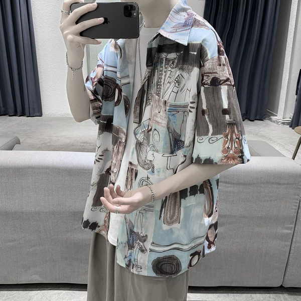 Camasa barbati model nou cu aplicatie colorata