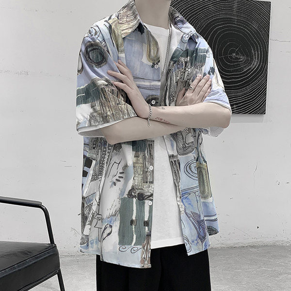 Camasa barbati model nou cu aplicatie colorata