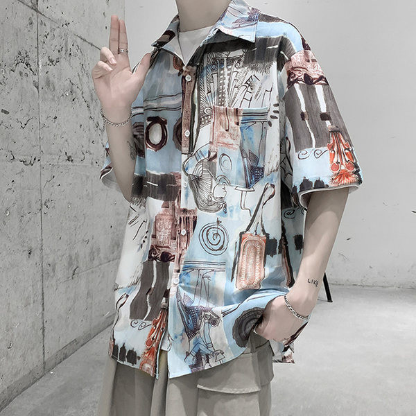 Camasa barbati model nou cu aplicatie colorata