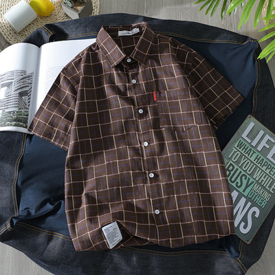 Ανδρικό πουκάμισο με κουμπιά και τσέπη σε διάφορα χρώματα