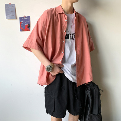 Καλοκαιρινό κλασικό μοντέλο πουκάμισο με κοντά μανίκια για άντρες